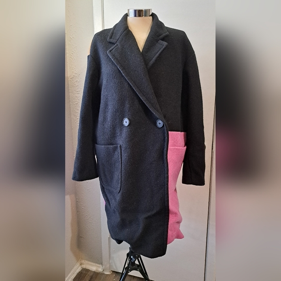 💜Peter Som Collective Colorblock Wool Coat💜 - Picture 8 of 14